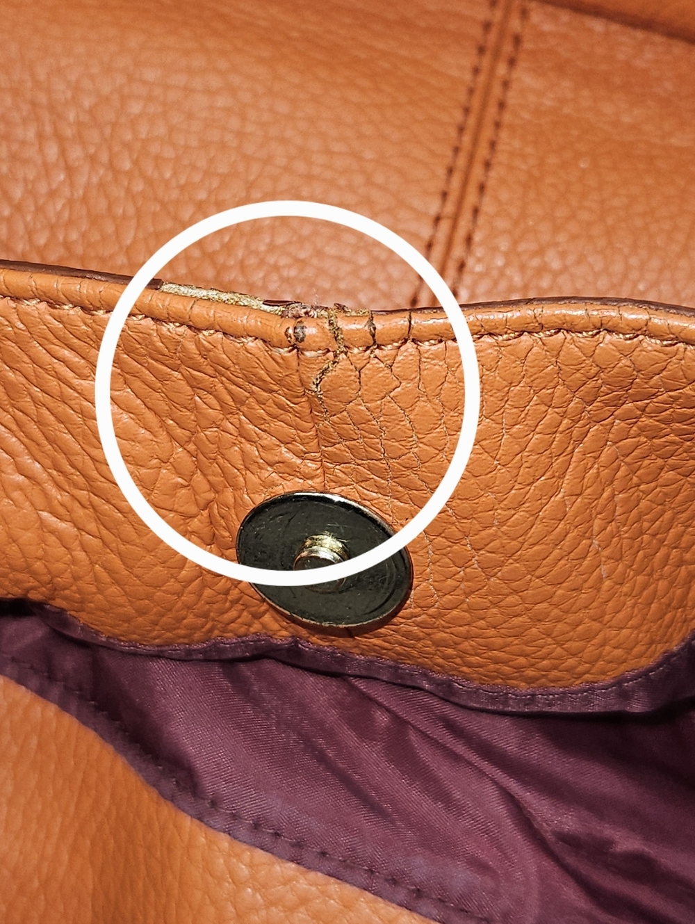 Banana Republic Orange Pebbled Genuine Leather Melissa Hobo Shoulder Bag - Picture 5 of 16